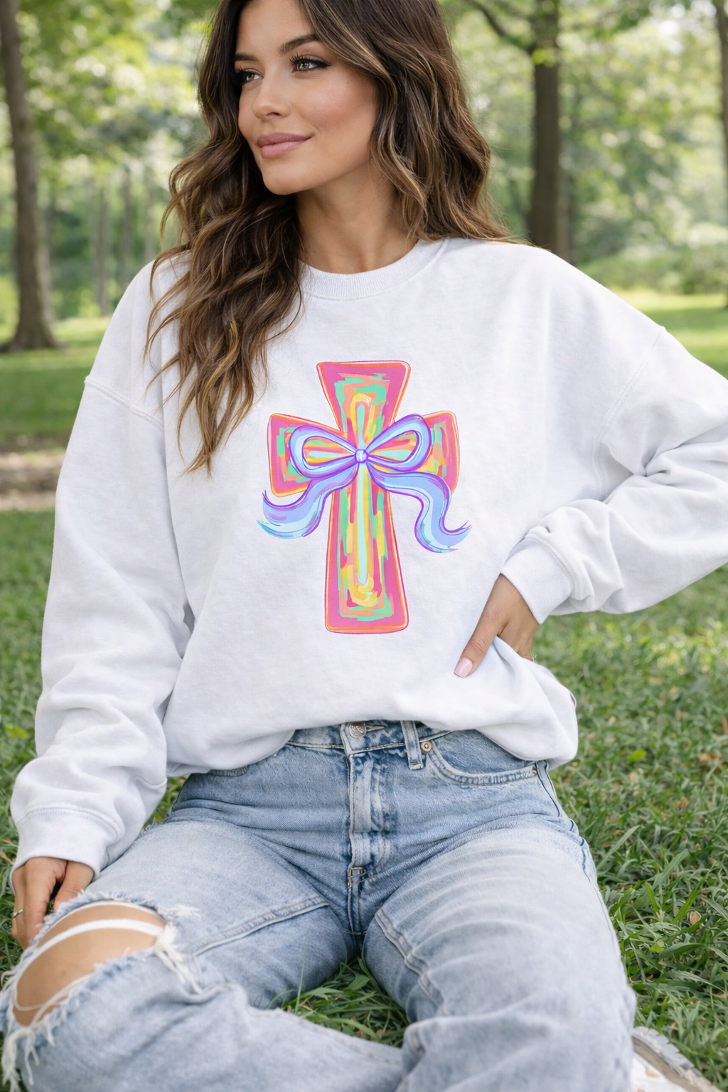 Colorful Cross Sweatshirt