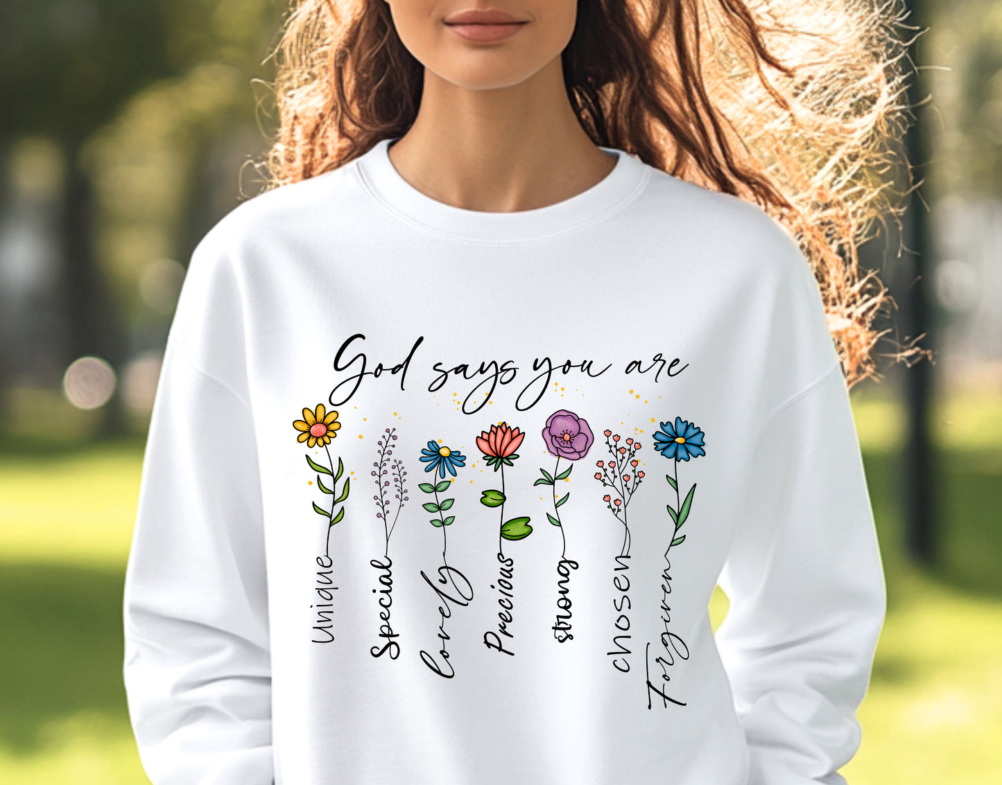 God Says you are flowers ful color