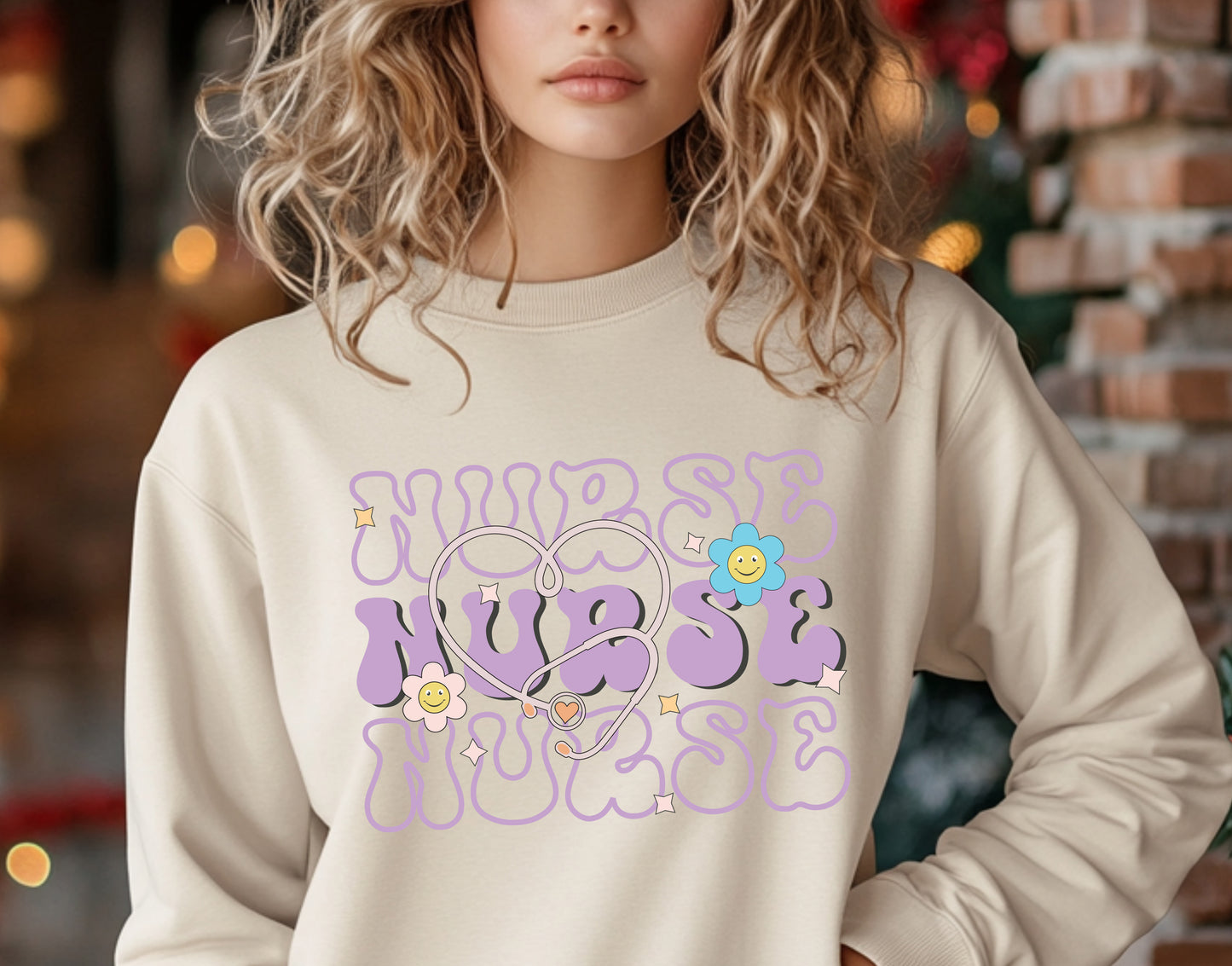 Nurse Heart Stethoscope Sweatshirt