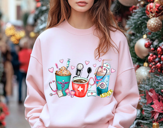Nurse and Coffee Sweatshirt
